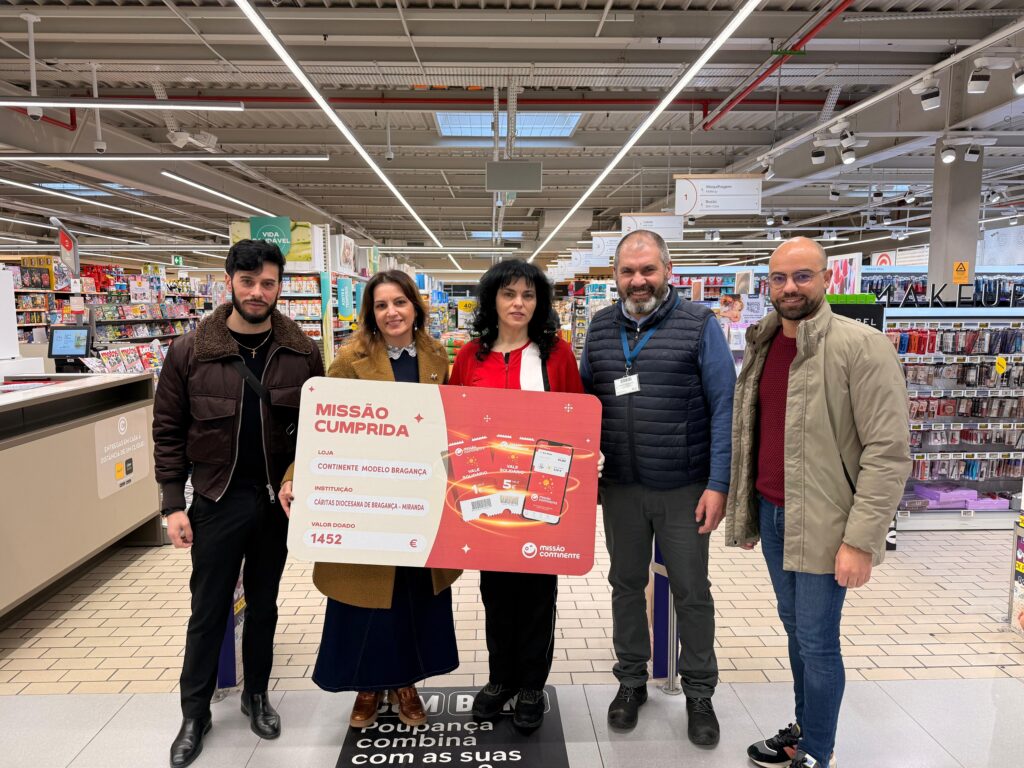 Cáritas de Bragança-Miranda agradece 1.452€ angariados na Campanha de Natal 2025 da Missão Continente